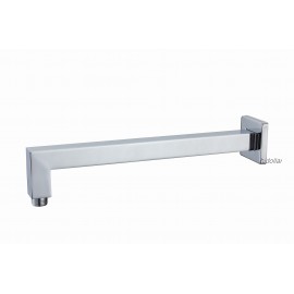 NEW SQUARE  BRASS CHROME SHOWER ARM L STYLE 40CM FEMALE WALL CONNECTION