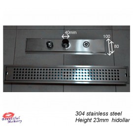 WALK IN SHOWER GRATE DRAIN LONG FLOOR GRATE WASTE 304 STEEL STOP FLOOD 50/70CM