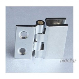 ANTIRUSTY NO CUTOUT FREE CUT OUT FULL BRASS CHROME GLASS HINGE HOLDER 4-6MM W2G