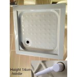 SQUARE SHOWER SCREEN BASE TRAY STEEL FRAME 14CM ACRYLIC 80/90/100cm