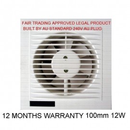 APPROVED WINDOW WALL WHISPER VENTILATION EXHAUST FAN EXTERNAL SHUTTER GLASS CLIP