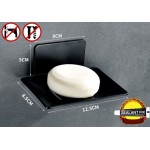 BLACK STAINLESS STEEL SOAP HOLDER BLACK SOAP DISH SCREW FREE NO DRILLING +GLUE