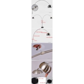 MORDERN EAMES ERA ARCO FLOOR LAMP LARGE RETRO LIGHT MARBLE BASE SAA