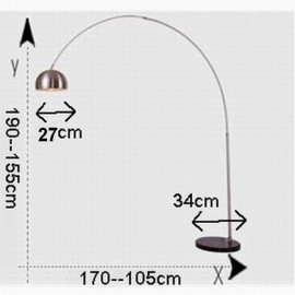 MORDERN EAMES ERA ARCO FLOOR LAMP LARGE RETRO LIGHT MARBLE BASE SAA