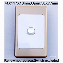 GOLD COVER GOLDEN FRAME PLATE FOR LIGHT SWITCH POWER POINT WALL PLATE POWERPOINT