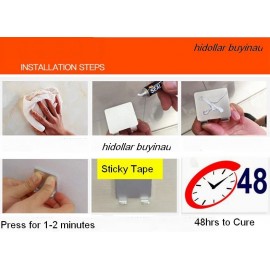 BLACK STAINLESS STEEL SOAP HOLDER BLACK SOAP DISH SCREW FREE NO DRILLING +GLUE