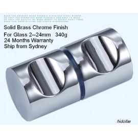 SOLID BRASS CHROME SHOWER SCREEN HANDLE KNOB SHOWERSCREEN HOLDER 30X62MM 340G