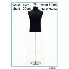 MALE MAN DRESS MANNEQUINS DISPLAY HEIGHT ADJUSTABLE CHROME STAND 