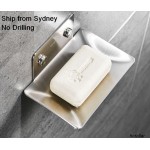 304 STAINLESS STEEL SOAP HOLDER MIRROR CHROME SOAP DISH SCREW FREE +GLUE