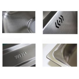 DUAL DOUBLE KITCHEN SINK BOWL LAUNDRY SINK 304 STAINLESS STEEL +STRAINER 75X40cm