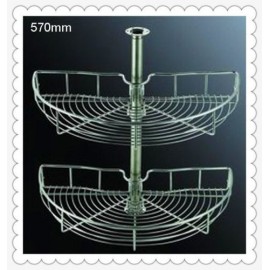 ROTARY 2TIER 1/2WIRE CABINET CAROUSEL BASKET LAZY SUSAN 570MM