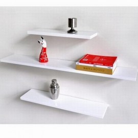 HIGH GLOSS FLOATING SHELF WALL SHOP DISPLAY TV SHELF CONCEAL FITTING GYPROCK 18
