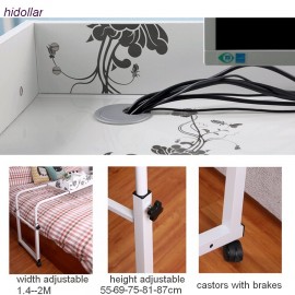 MOBILE OVERBED TROLLEY COMPUTER TABLE LAPTOP IPAD STUDY HOSPITAL HALL DESK ADJUST