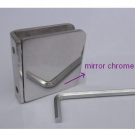 SHOWER SCREEN SHOWERSCREEN CHROME 304 STAINLESS GLASS CLAMP CLIP BRACKET 3mm