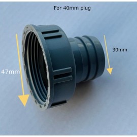 SOLID SCREWED REDUCER 50 40mm KITCHEN BASIN WASTE ADAPTOR