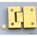 GOLD CHROME STAINLESS SHOWER SCREEN GLASS HINGE SHOWERSCREEN HOLDER 180 DEGREE FREE POST