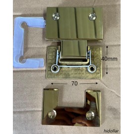 GOLD CHROME STAINLESS SHOWER SCREEN GLASS HINGE SHOWERSCREEN HOLDER 180 DEGREE FREE POST