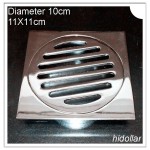 SQUARE CHROME BRASS FLOOR GRATE DRAIN WASTE 100MM 360G SHOWER BATHROOM LAUNDRY