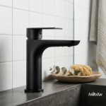 WELS STANDARD ROUND BASIN MIXER TAP 5STAR BLACK BATHROOM MIXER FREE POST