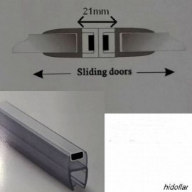 SLIDING MAGNETIC PVC PLASTIC SHOWER SCREEN DOOR WATER SEAL STRIP 2M 6/10mm