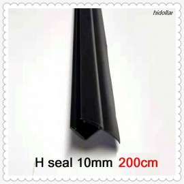 BLACK PVC PLASTIC SHOWERSCREEN SHOWER SCREEN DOOR WATER SEAL STRIP FOR 10MM 2M