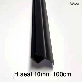 BLACK PVC PLASTIC SHOWERSCREEN SHOWER SCREEN DOOR WATER SEAL STRIP FOR 10mm 1M