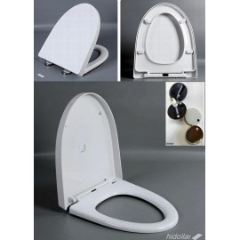 SOFT CLOSE SOFT-CLOSE TOILET SEAT WHITE HINGES QUICK RELEASE WITH HINGES V-SHAPE