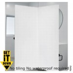 ACRYLIC SHOWER WALL ACRYLIC WATERPROOF LINER LINING 190X91CM  100CM ONE WHOLE PCS