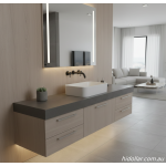 BLACK ROUND WALL TAP SET WITH SPOUT 1/4 TURN 6 STAR SHOWER SET LAUNDRY FREE POST