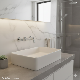 CHROME ROUND WALL TAP SET WITH SPOUT 1/4 TURN 6 STAR SHOWER SET  LAUNDRY FREE POST