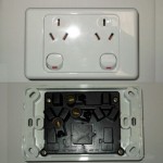 DOUBLE DUAL POWER SOCKET POWER POINT GPO 10A POWERPOINT WITH SWITCHES GLOSS WHITE