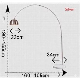 FISHING ARCO FLOOR LAMP LARGE RETRO FLOOR LIGHT WHITE MARBLE BASE REPLICA