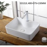 Rectangle Ceramic Basin Square Hand Washing Bowl 48X37cm