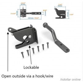 LOCKABLE FENCE LATCH DUAL OPENING GATE LATCH SET LOCK FENCE POOL GARDEN FARM AU