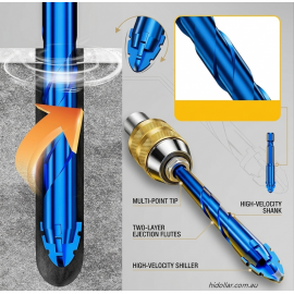 Tungsten Carbide Drill Bit Hole Saw Blue Sawtooth Cutter Wood Concrete Tile 4/5/6mm Free Post