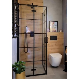 NO DRILLING BRASS SQUARE WALL ELBOW SHOWER HEAD HOLDER FIXED BRACKET BLACK
