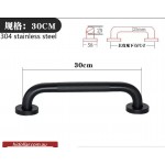 BLACK STAINLESS STEEL BATHROOM SHOWER HAND RAIL HANDRAIL SAFE GRAB BAR 33/43CM