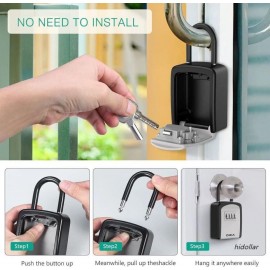 KEY SHARING STORAGE 4 DIGIT KEY BOX WITH COMBINATION LOCK SAFE BOX WITH SHACKLE