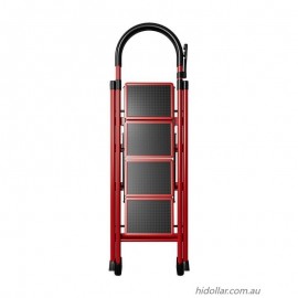 STEEL FRAME 4 WIDE TREAD STEP LADDER 1.3M RUBBER GRIP
