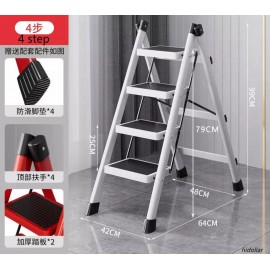 STEEL FRAME WIDE TREAD STEP LADDER FOLDABLE 2/3/4 STEP LADDER PLANT STAND LADDER
