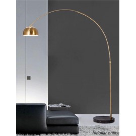 FISHING ARCO FLOOR LAMP LARGE RETRO FLOOR LIGHT MARBLE BASE REPLICA GOLD