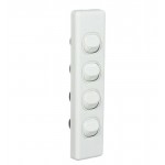MINI WHITE POWER SWITCH LIGHT ELECTRICAL SWITCH ARCHITRAVE SWITCH 4 GANG 15A