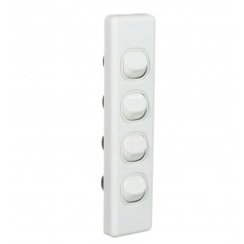 MINI WHITE POWER SWITCH LIGHT ELECTRICAL SWITCH ARCHITRAVE SWITCH 4 GANG 15A
