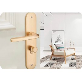 GOLD LEVER HANDLES DOOR ENTRANCE MORTISE LOCK ENTRY LOCK SET DUAL LATCH 236X48mm