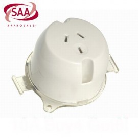 SURFACE SINGLE OUTLET SOCKET PLUG BASE 10A BACK WIRED FOR LED DOWNLIGHT SAA