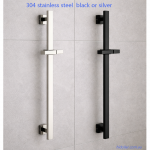 SQUARE SHOWER RAIL STAINLESS STEEL SILVER SQUARE SHOWER SET