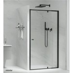 BLACK SHOWER SCREEN WALL TO WALL SHOWERSCREEN SHOWER CABIN ENCLOSURE W900–1130