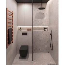 FRAMELESS SINGLE PANEL SHOWER SCREEN SAFETY GLASS 800/900 WHITE,BLACK,SILVER