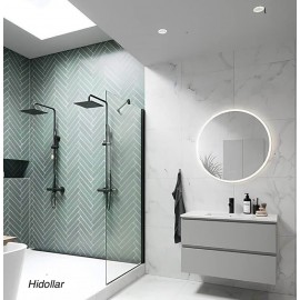 FRAMELESS SINGLE PANEL SHOWER SCREEN SAFETY GLASS 800/900 WHITE,BLACK,SILVER