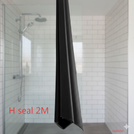 BLACK PVC PLASTIC SHOWERSCREEN SHOWER SCREEN DOOR WATER SEAL STRIP 2M 6/8/10mm
